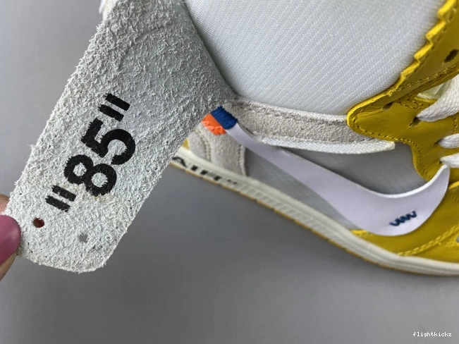 White AQ0818-149 Yellow-Cone Jordan Off-White Air Dark 1 NRG x Powder 0728